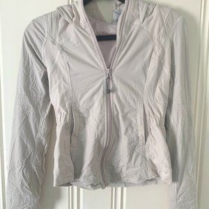 Cream Ivivva workout zip-up jacket